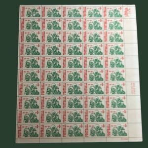 Vintage MNH 1969 Scott #1382 College Football 6 Cent Stamp Sheet of 50 Stamps